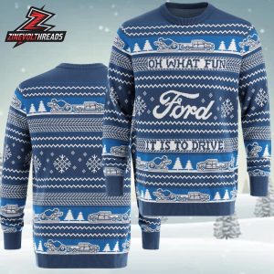 Ford Merchandise Holiday Oh What Fun it is Ugly Sweater Gift For Chirstmas