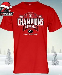Georgia Bulldogs 2025 SEC Football Champions Locker Room Unisex T-Shirt