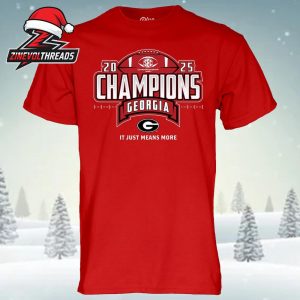 Georgia Bulldogs 2025 SEC Football Champions Locker Room Unisex T-Shirt