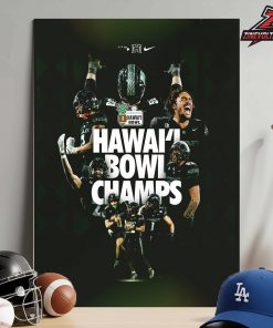 Hawaiʻi Rainbow Warriors Is The 2025 NCAA Football Hawai’i Bowl Champions Home Decor Poster Canvas