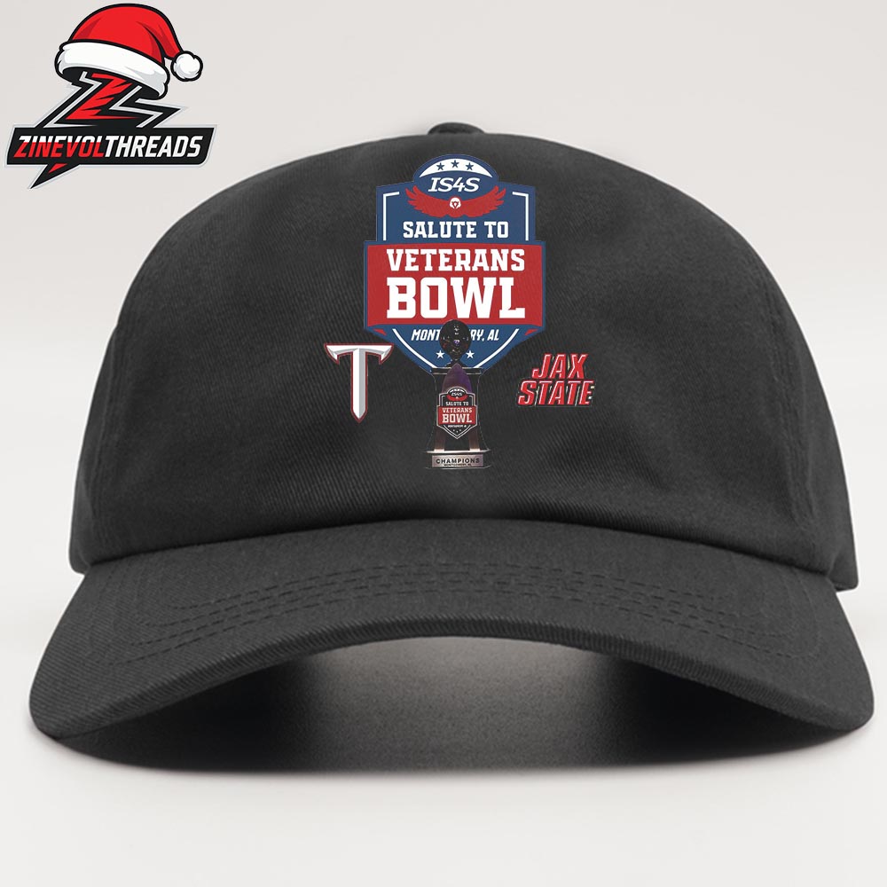 IS4S Salute to Veterans Bowl Jacksonville State Gamecocks Versus Troy Trojans Bowl Season College Football 2025-2026 Snapback Classic Hat Cap IS4S Salute to Veterans Bowl Jacksonville State Gamecocks Versus Troy Trojans Bowl Season College Football 2025-2026 Snapback Classic Hat Cap