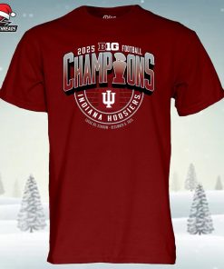 Indiana Hoosiers Unisex 2025 Big Ten Football Champions Locker Room Unisex T-Shirt
