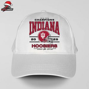 Indiana Hoosiers Unisex 2025 Big Ten Football Champions Snapback Classic Hat Cap