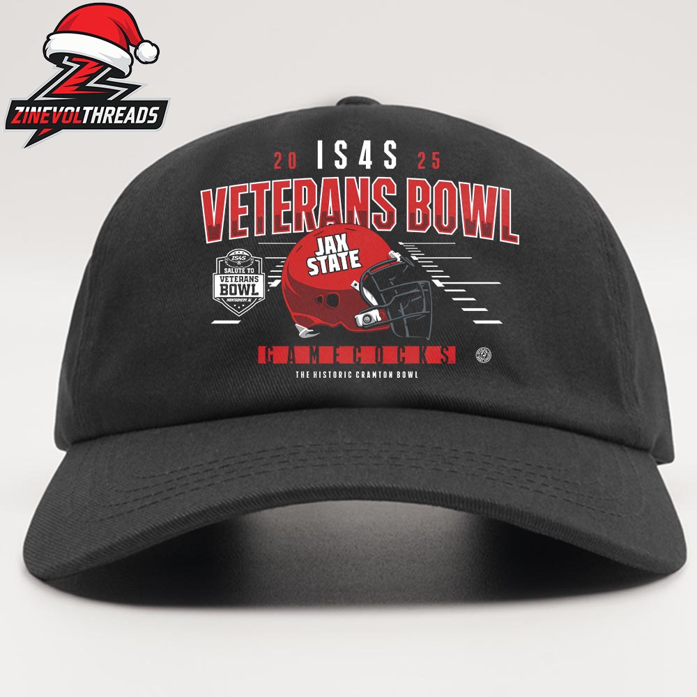 Jacksonville State Gamecocks 2025 IS4S Salute To Veterans Bowl Champions Snapback Classic Hat Cap Jacksonville State Gamecocks 2025 IS4S Salute To Veterans Bowl Champions Snapback Classic Hat Cap