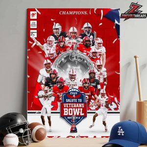 Jacksonville State Gamecocks Is The 2025 IS4S Salute To Veterans Bowl Champions NCAA Football Home Decor Poster Canvas