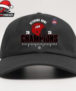 Jacksonville State Gamecocks NCAA Football 2025 IS4S Salute To Veterans Bowl Champions Snapback Classic Hat Cap