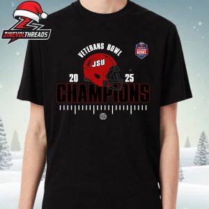 Jacksonville State Gamecocks NCAA Football 2025 IS4S Salute To Veterans Bowl Champions Unisex T-Shirt