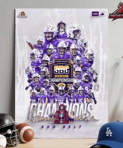 James Madison Dukes Is The Sun Belt Champions 2025 NCAA Football Home Decor Poster Canvas