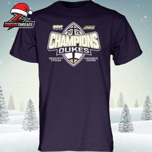 James Madison Dukes Unisex 2025 Sun Belt Football Champions Unisex T-Shirt