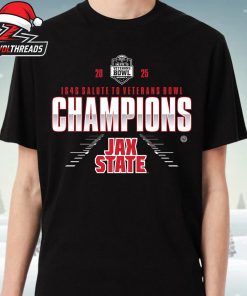 Jax State Gamecocks 2025 NCAA Football IS4S Salute To Veterans Bowl Champions Unisex T-Shirt