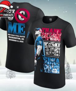 John Cena Final Match Washington DC Thank You Cena Red White And Blue Tee Two Sided Unisex T-Shirt