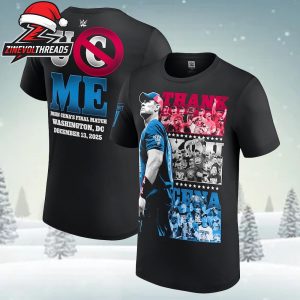 John Cena Final Match Washington DC Thank You Cena Red White And Blue Tee Two Sided Unisex T-Shirt