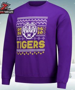 LSU Tigers Holiday Fleece Sweatshirt Christmas Ugly Sweater