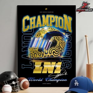 Lando Norris McLaren Formula 1 World Champions Poster Signature Merch Home Decor Poster Canvas