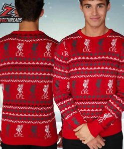 Liverpool FC The Kop LFC Fairisle Christmas Jumper Red Xmas Ugly Sweater