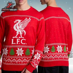 Liverpool FC The Kop LFC Fairisle Christmas Jumper Holiday Ugly Sweater