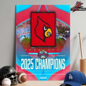 Louisville Cardinals Is The NCAA 2025 Football Bush’s Boca Raton Bowl Of Beans Champions Home Decor Poster Canvas