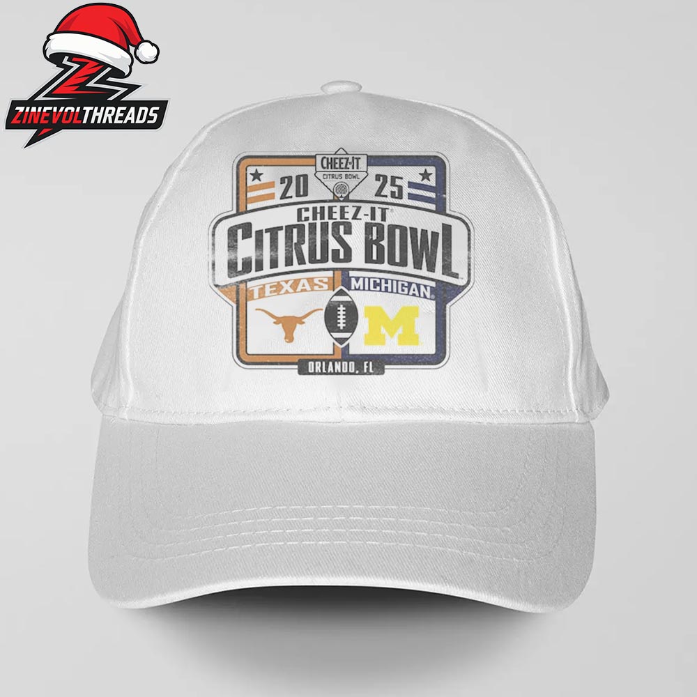 Michigan Wolverines Versus Texas Longhorns 2025 Cheez-It Citrus Bowl Matchup Snapback Classic T-Shirt Michigan Wolverines Versus Texas Longhorns 2025 Cheez-It Citrus Bowl Matchup Snapback Classic T-Shirt