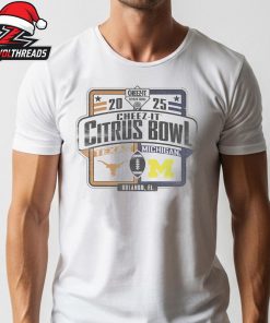 Michigan Wolverines Versus Texas Longhorns 2025 Cheez-It Citrus Bowl Matchup Unisex T-Shirt