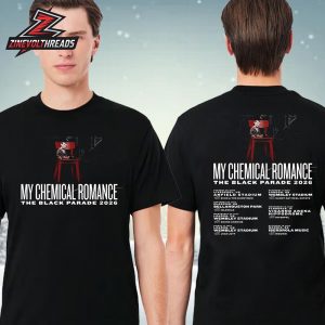 My Chemical Romance The Black Paradise 2026 Tour Kick Off At Anfield Stadium On June 30th Two Sided Unisex T-Shirt