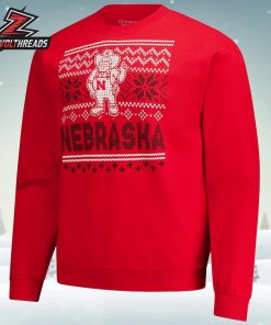 Nebraska Huskers Holiday Fleece Sweatshirt Christmas Ugly Sweater