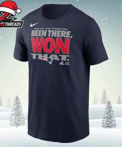 New England Patriots Nike 2025 AFC East Division Champions Locker Room Trophy Collection Unisex T-Shirt