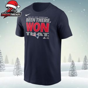 New England Patriots Nike 2025 AFC East Division Champions Locker Room Trophy Collection Unisex T-Shirt