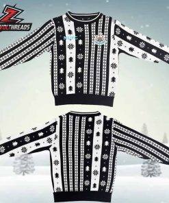 Newcastle United Striped Christmas Jumper Xmas Holiday Ugly Sweater