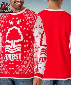 Nottingham Forest FC Festive Crest Christmas Jumper Holiday Ugly Sweater