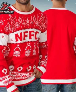 Nottingham Forest FC Gnome Wrap Christmas Jumper Holiday Ugly Sweater