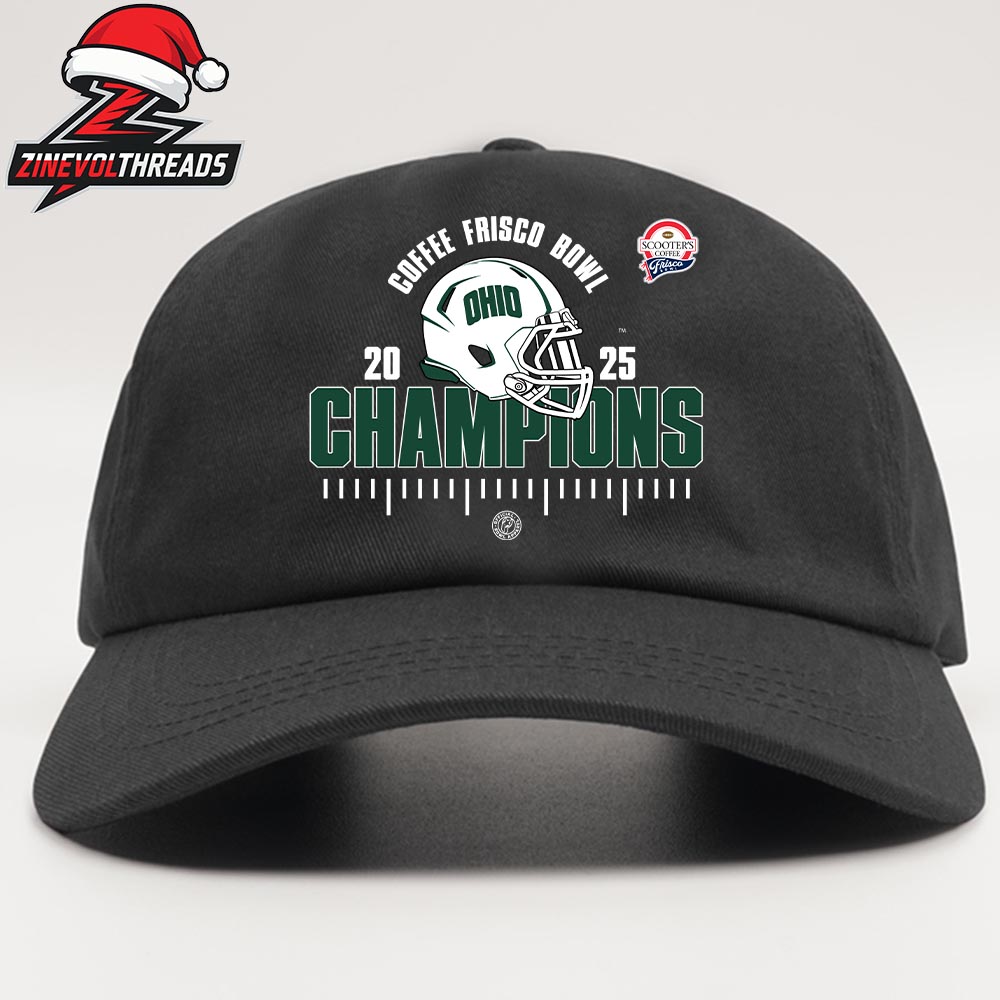 Ohio Bobcats Scooter's Coffee Frisco Bowl Champions 2025 NCAA Football Snapback Classic Hat Cap Ohio Bobcats Scooter's Coffee Frisco Bowl Champions 2025 NCAA Football Snapback Classic Hat Cap