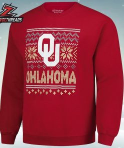 Oklahoma Sooners Holiday Fleece Sweatshirt Christmas Ugly Sweater