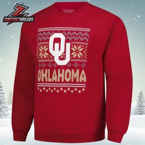 Oklahoma Sooners Holiday Fleece Sweatshirt Christmas Ugly Sweater