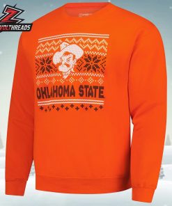 Oklahoma State Cowboys Holiday Fleece Sweatshirt Christmas Ugly Sweater