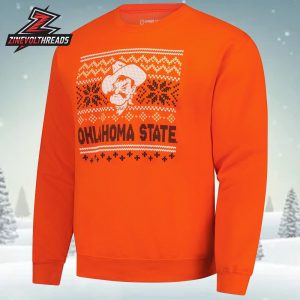 Oklahoma State Cowboys Holiday Fleece Sweatshirt Christmas Ugly Sweater