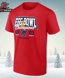 Ole Miss Rebels Vs Mississippi State Bulldogs 2025 Egg Bowl Champions Score Unisex T-Shirt
