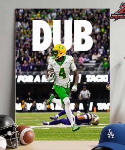 Oregon Ducks Win Washington Huskies 2025 Score On November 29th 2025 Home Decor Poster Canvas
