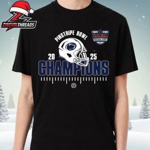 Penn State Nittany Lions 2025 Bad Boy Mowers Pinstripe Bowl Champions NCAA Football Unisex T-Shirt