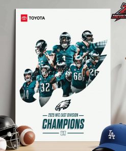 Philadelphia Eagles Are The Back To Back NFC East Champions 2025 Home Decor Poster Canvas