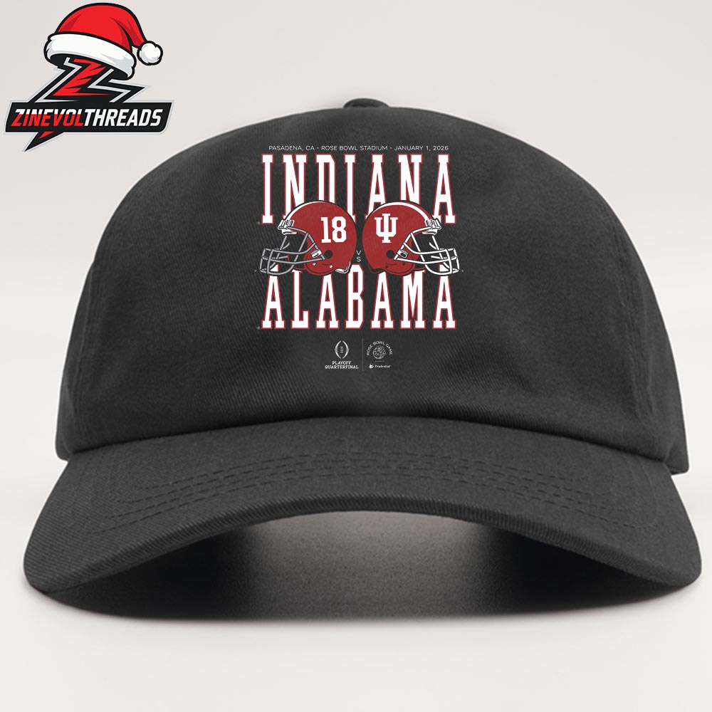 Rose Bowl Game 2026 Alabama Crimson Tide Vs Indiana Hoosiers Helmet Matchup Snapback Classic Hat Cap Rose Bowl Game 2026 Alabama Crimson Tide Vs Indiana Hoosiers Helmet Matchup Snapback Classic Hat Cap