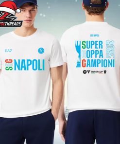 SSC Napoli 2025 Supercoppa Campioni Tee Italian Supercup Two Sided Unisex T-Shirt