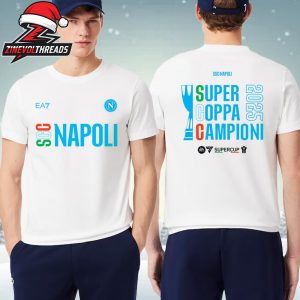 SSC Napoli 2025 Supercoppa Campioni Tee Italian Supercup Two Sided Unisex T-Shirt