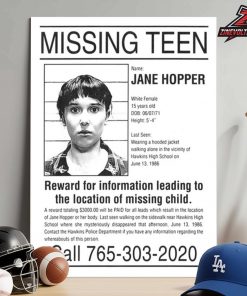 Stranger Things Poster Season 5 Missing Jane Netflix Merch Home Decor Poster Canvas
