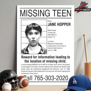 Stranger Things Poster Season 5 Missing Jane Netflix Merch Home Decor Poster Canvas