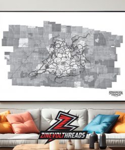 Stranger Things Season 5 Hawkins Tunnel Map Premium Poster Netflix Merch Home Decor Poster Canvas