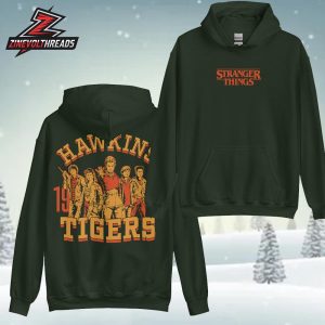 Stranger Things Season 5 Home Team The Hawkins Tigers ’87 Hoodie Two Sided Unisex T-Shirt