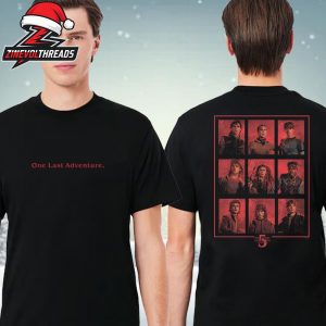 Stranger Things Tee One Last Adventure Season 5 Characters Grid Netflix Merch Two Sided Unisex T-Shirt