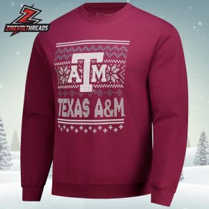 Texas A&M Aggies Holiday Fleece Sweatshirt Christmas Ugly Sweater