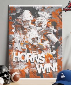 Texas Longhorns Football The Cotton Holdings Lone Star Showdown Trophy Stays In Austin Home Decor Poster Canvas