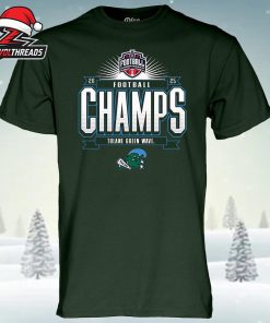Tulane Green Wave Unisex 2025 The American Football Champions Locker Room Unisex T-Shirt